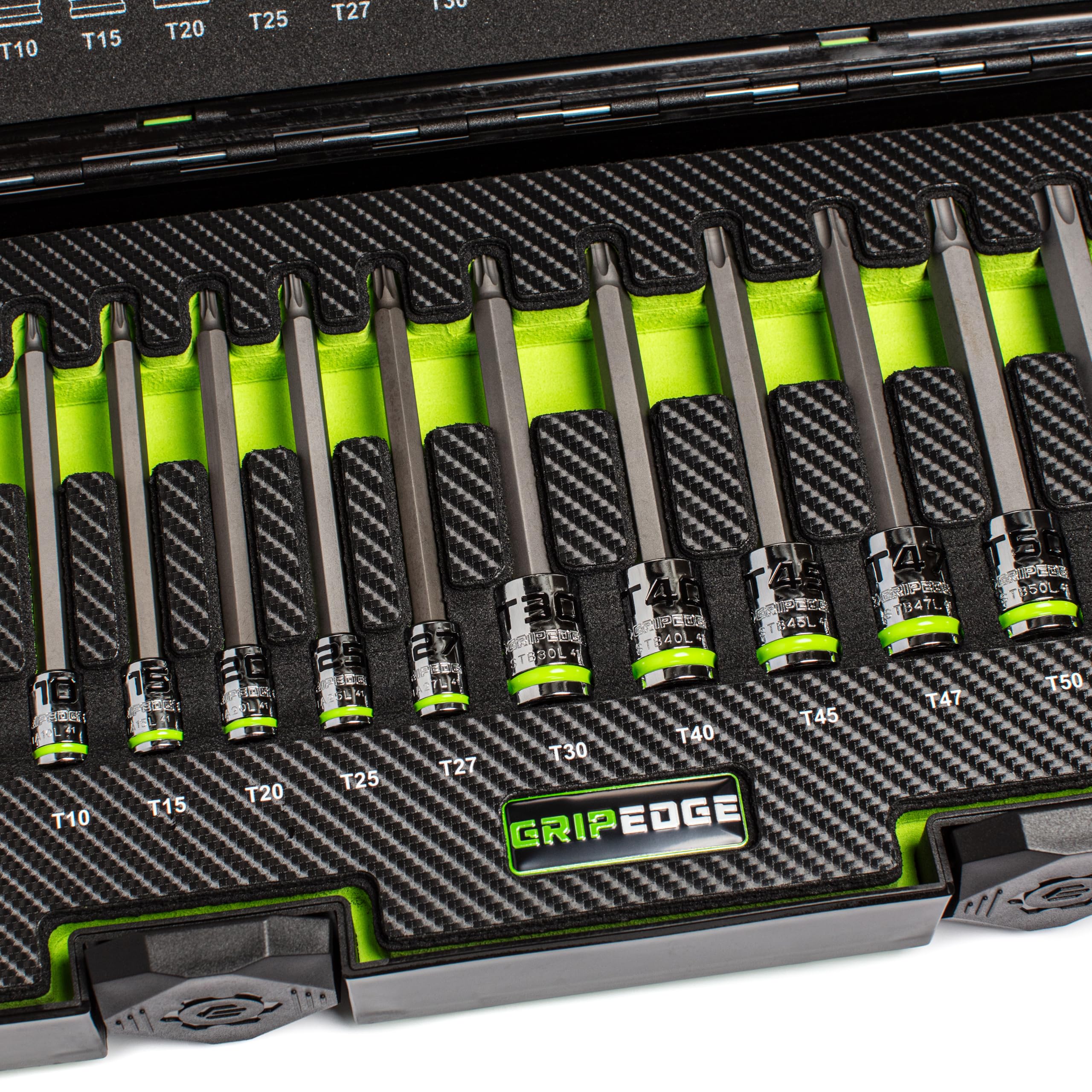 【a.t14】asigrip_t2O GRIPEDGE Tools | 14-PC Long RPT Star Driver Set | Sizes T6